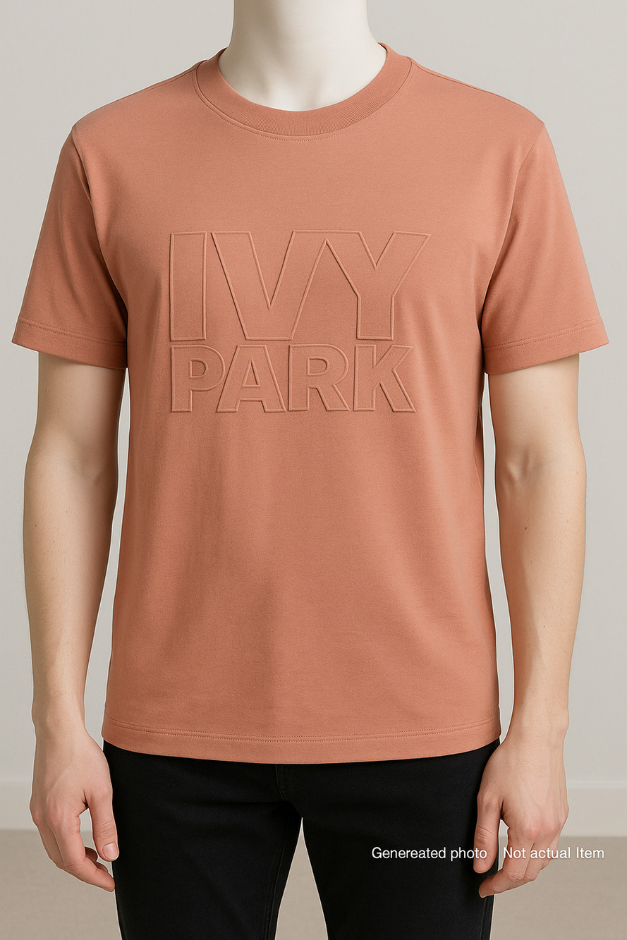 Ivy Park Embossed Logo Tee Dusty Rose Streetwear Athleisure Casual Vibe Small